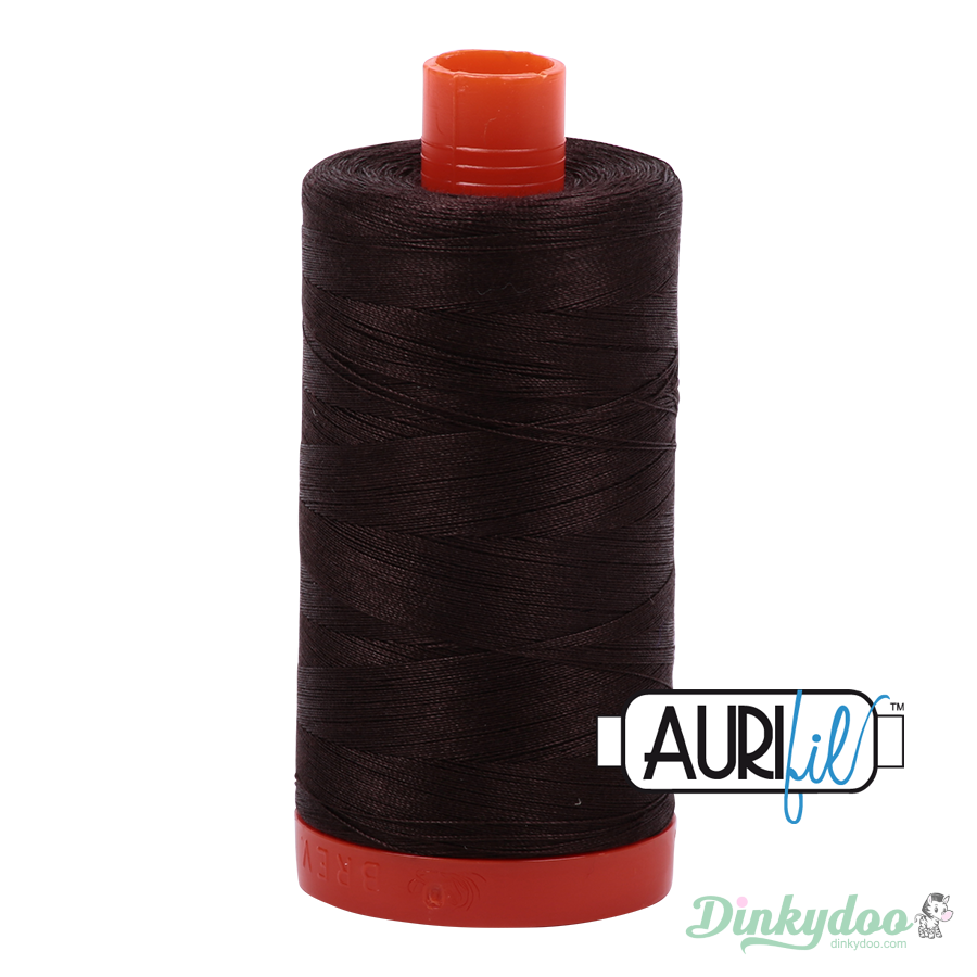 Aurifil Thread - Very Dark Bark (1130) - 50wt 1422 yd (Pre-order: Jan 2026)