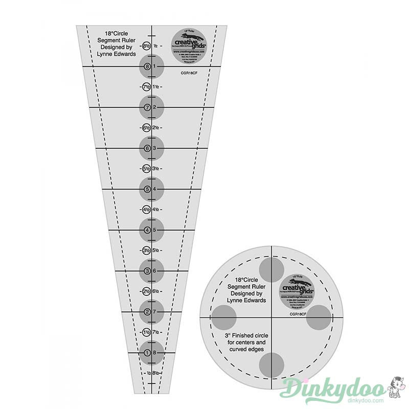 Creative Grids - 18 Degree Dresden Plate Quilt Ruler (Pre-order: Jan 2026)