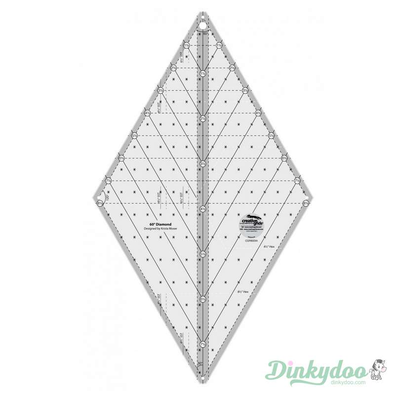 Creative Grids - 60 Degree Diamond Quilt Ruler (Pre-order: Jan 2026)
