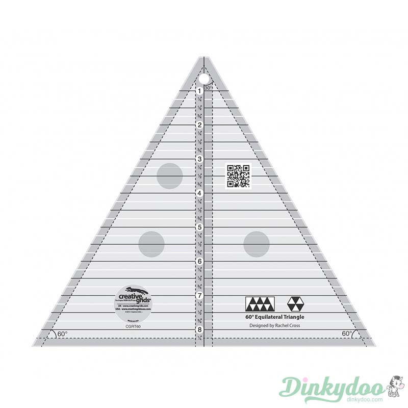 Creative Grids - 60 Degree Triangle 8.5" Quilt Ruler (Pre-order: Apr 2026)