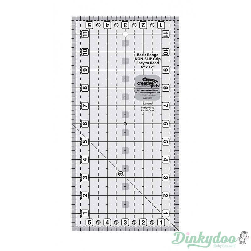 Creative Grids - Basic Range 6" x 12" Rectangle Quilt Ruler (Pre-order: Mar 2026)