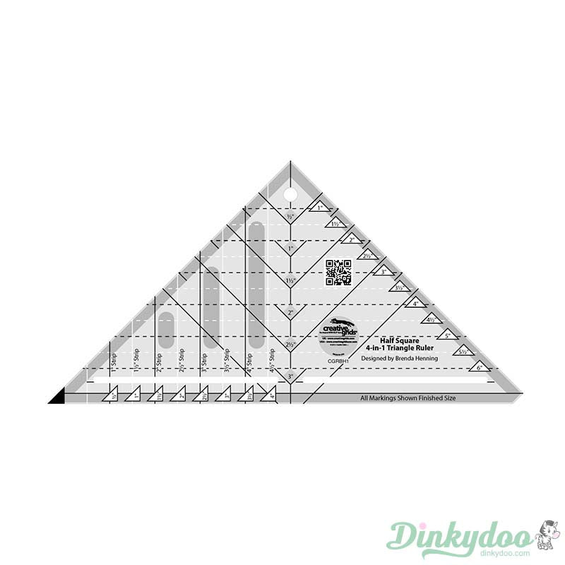 Creative Grids - Half Square 4 in 1 Triangle Quilt Ruler (Pre-order: Jan 2026)
