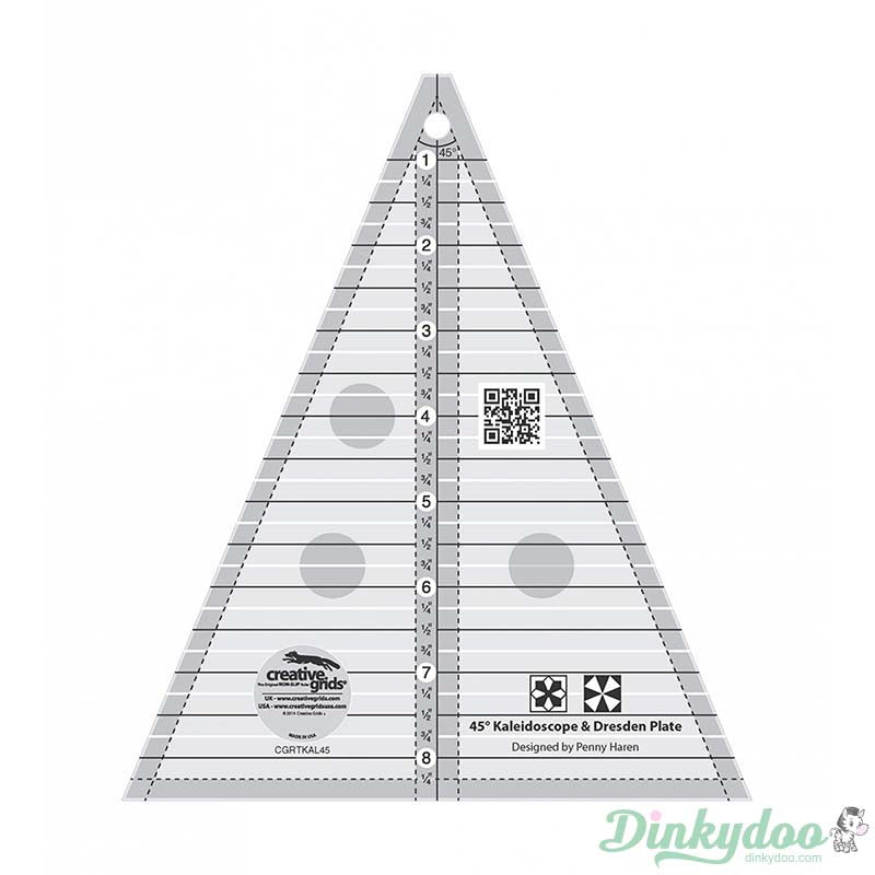 Creative Grids - Kaleidoscope or Dresden Plate Triangle Quilt Ruler (Pre-order: Jan 2026)