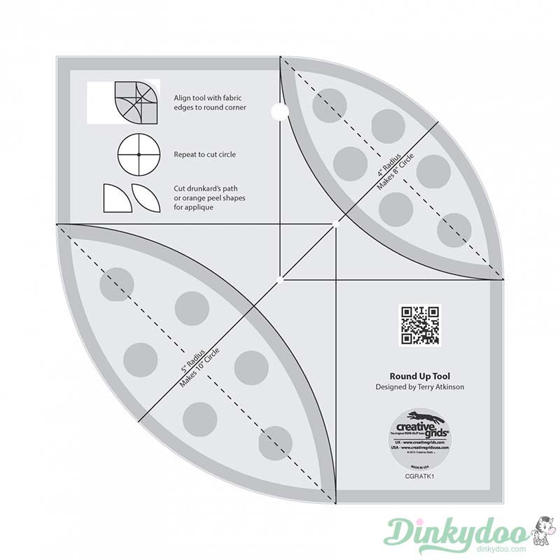 Creative Grids - Round Up Tool and Quilting Ruler (Pre-order: Jan 2026)