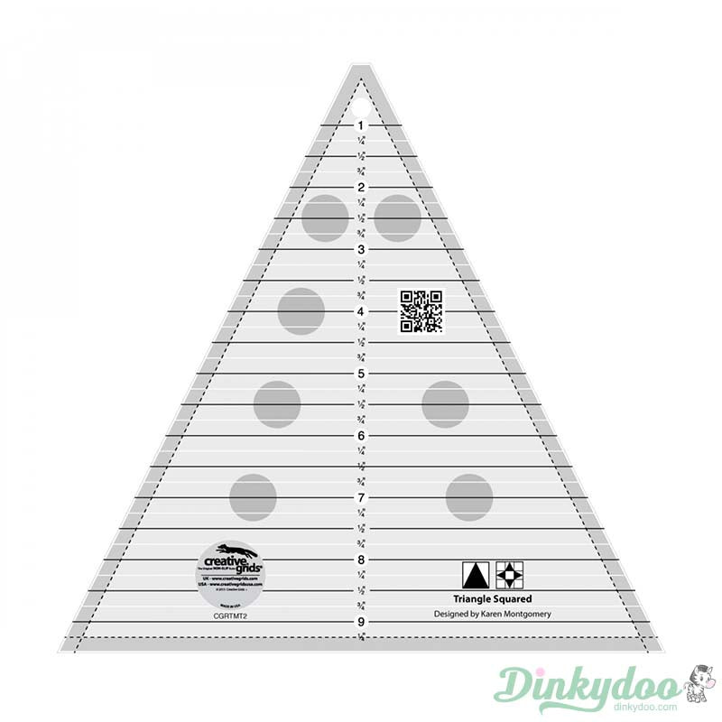 Creative Grids - Triangle Squared 9.5" Quilt Ruler (Pre-order: Mar 2026)
