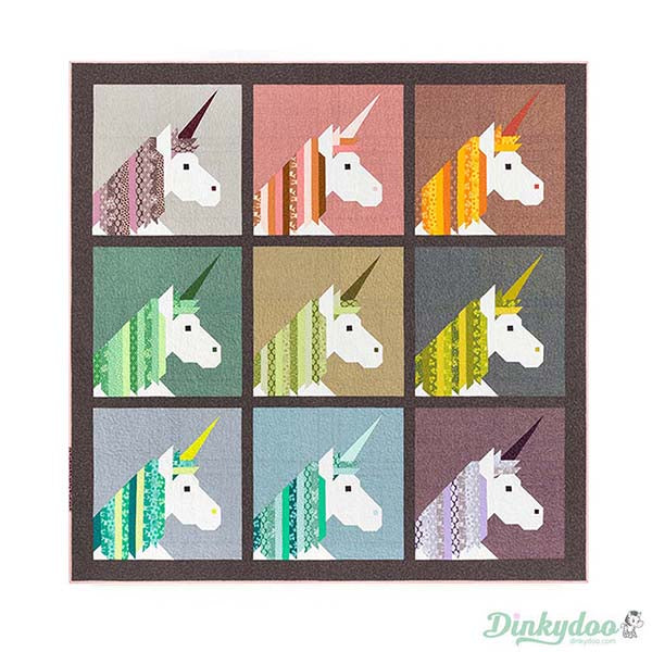 Lisa the Unicorn - Quilt Pattern - Elizabeth Hartman (Pre-order: May 2026) - Dinkydoo Fabrics