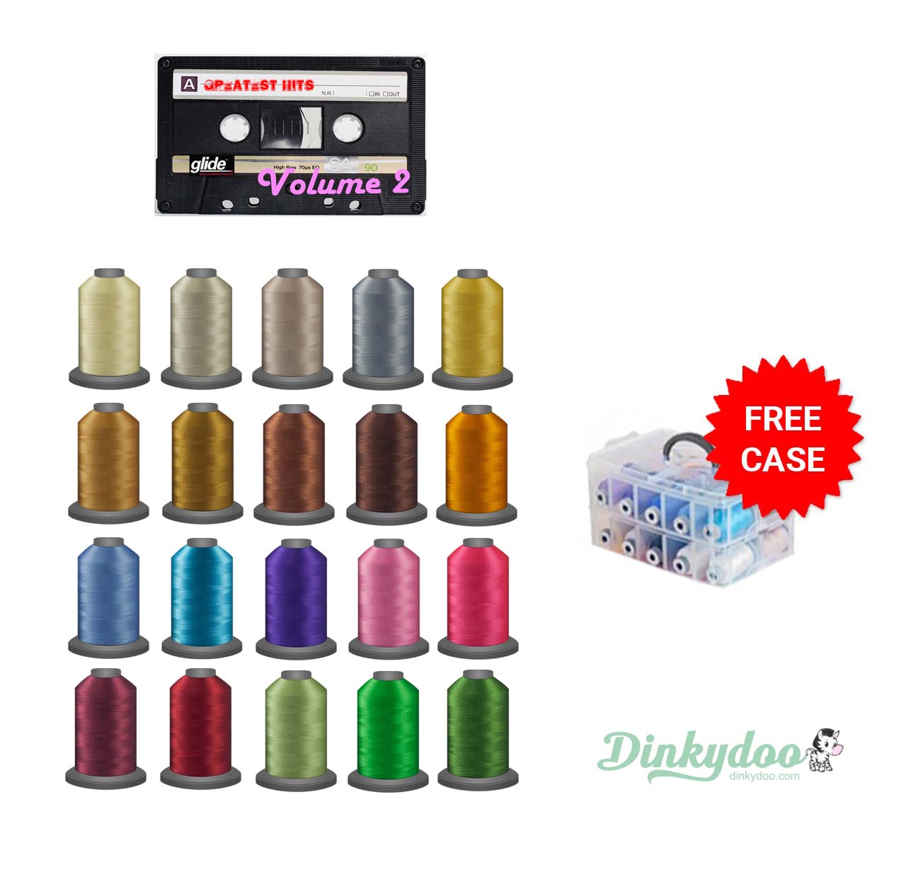 Glide Thread "Greatest Hits: Volume Two" 20 TOP Mini-Spools with BONUS Case (Pre-order: Jan 2026)