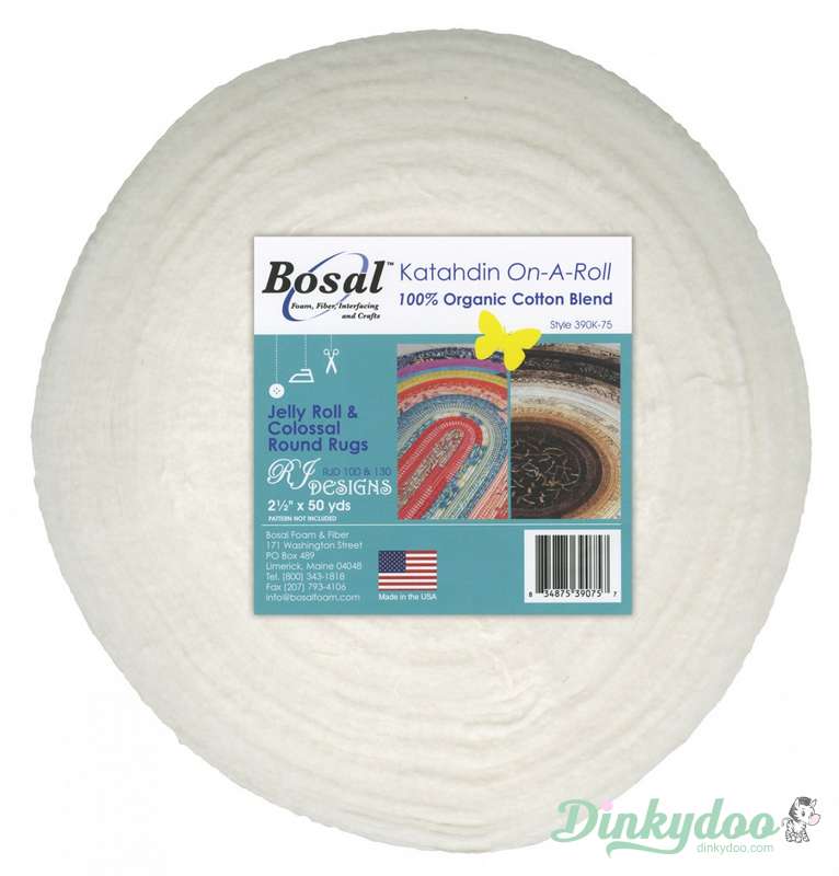 Bosal Organic Batting Strips - 2 1/2" x 50 yd (For Jelly Roll Rug) (Pre-order: Jan 2026)