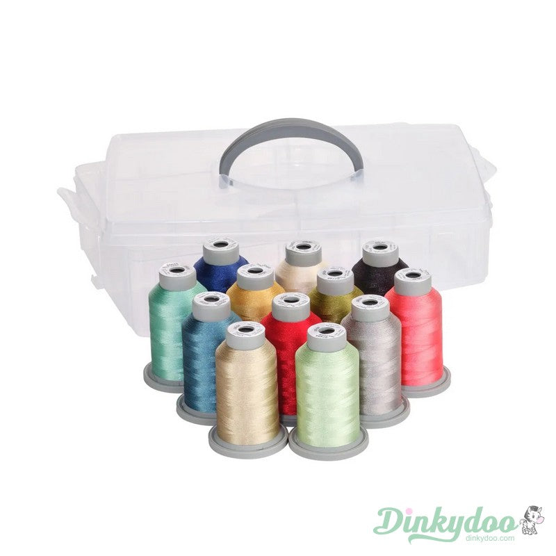 Glide Thread "Silky Solids" 12 Mini-Spools with BONUS Case (Pre-order: Jan 2026)