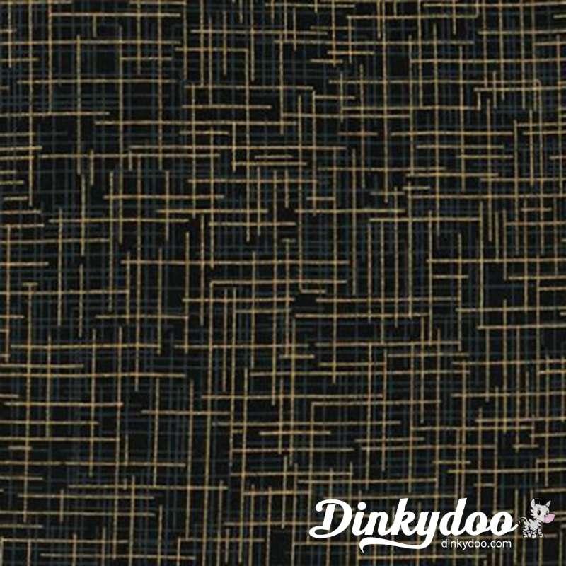 Quilters Linen - Black (Metallic) - (SRKM144762) - Full Bolt (15yd)