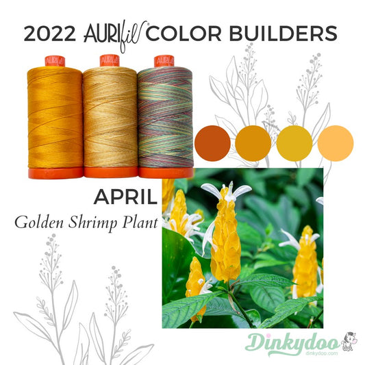 Color Builders 50wt 2022 - Golden Shrimp Plant - Aurifil (Pre-order: Jun 2024)