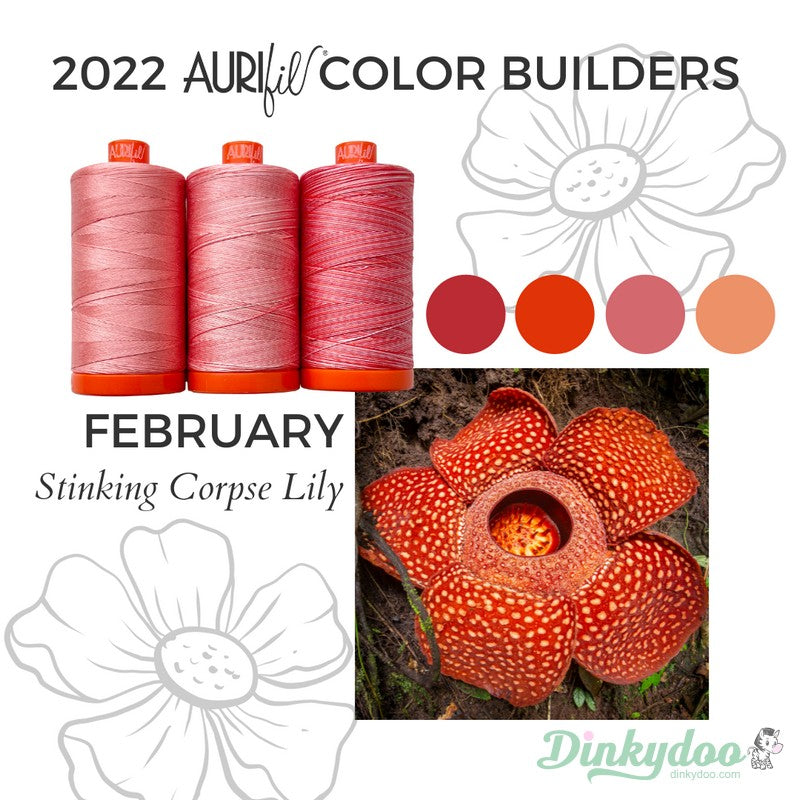 Color Builders 50wt 2022 - Stinking Corpse Lily - Aurifil (Pre-order: Jul 2024)