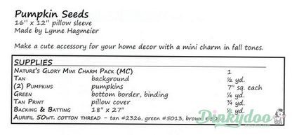 Pumpkin Seeds Quilt Pattern Booklet - Kansas Troubles Quilters