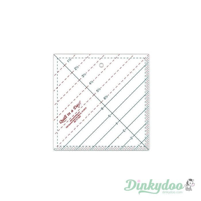 6.5" Triangle Square Up Ruler by Quilt in a Day - Dinkydoo Fabrics