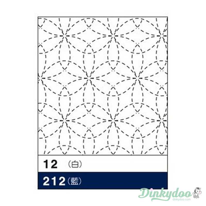 Sashiko Sampler - Traditional Design #12 - Hana-zashi in White (Pre-order: Jan 2026)