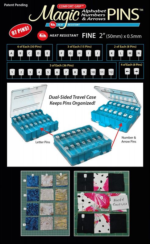 Quilting pins and pincushions