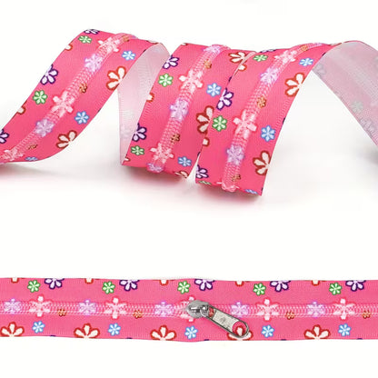 Zipper Set Nylon #5 - Flower Power (4.9 Yards & BONUS 10 Pulls)