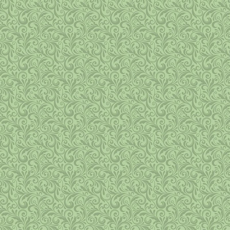 Evelyn's Etched Tulips 1042541 in Medium Green Benartex Dinkydoo