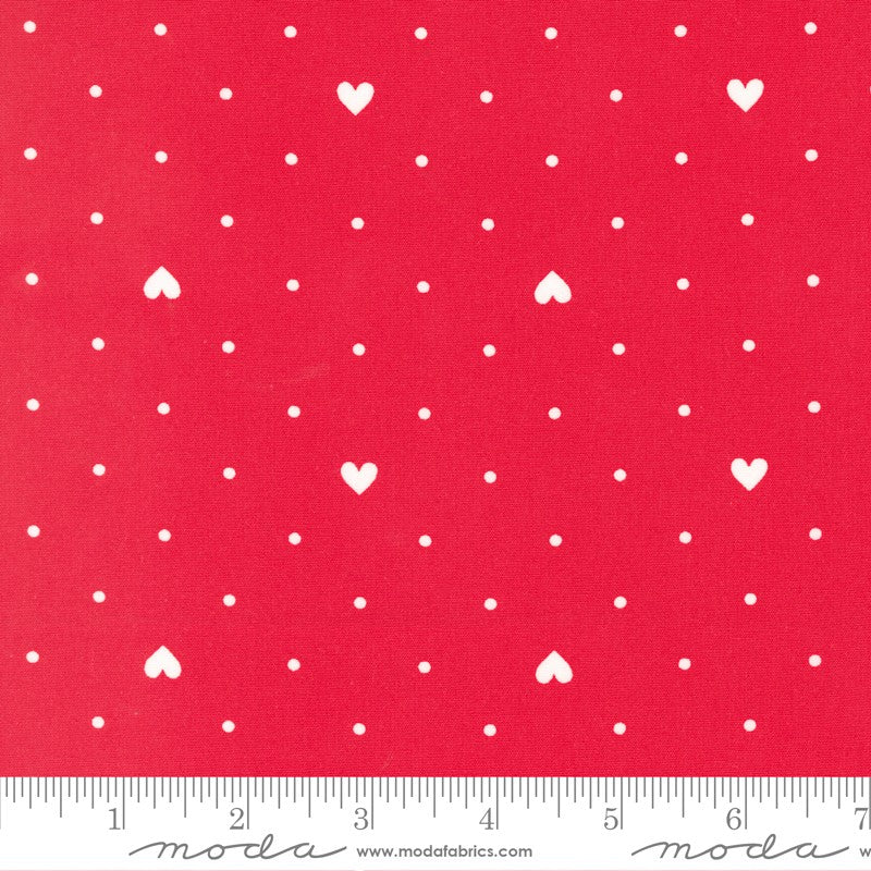 Lighthearted 108" Wideback - Heart Dot in Red - Camille Roskelley - Moda