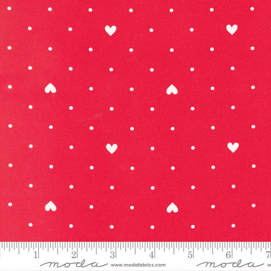 Lighthearted 108" Wideback - Heart Dot in Red - Camille Roskelley - Moda