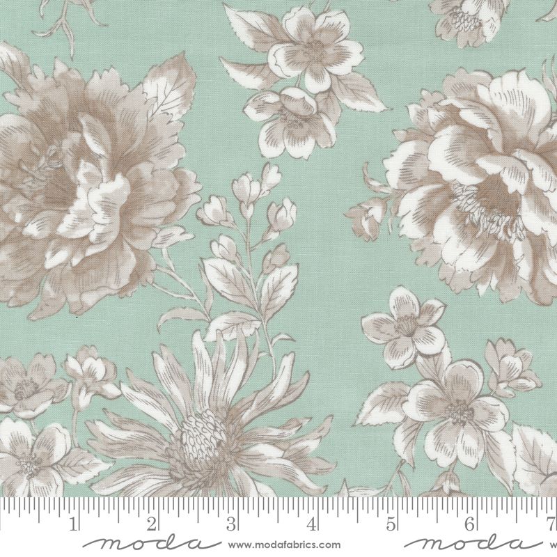 Sandalwood 108" Wideback - Meadow in Eucalyptus - 3 Sisters - Moda