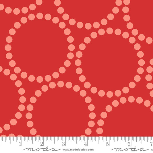 Pearl Bracelet 108" Wideback - Christmas Red - Lizzy House - Moda