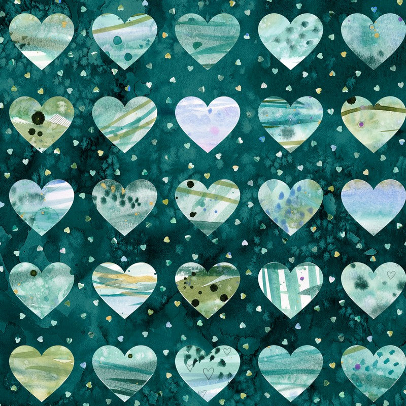 Fleur The Love 108" Wideback in Dark Teal - Create Joy Project - Moda (Pre-order: Oct 2026)