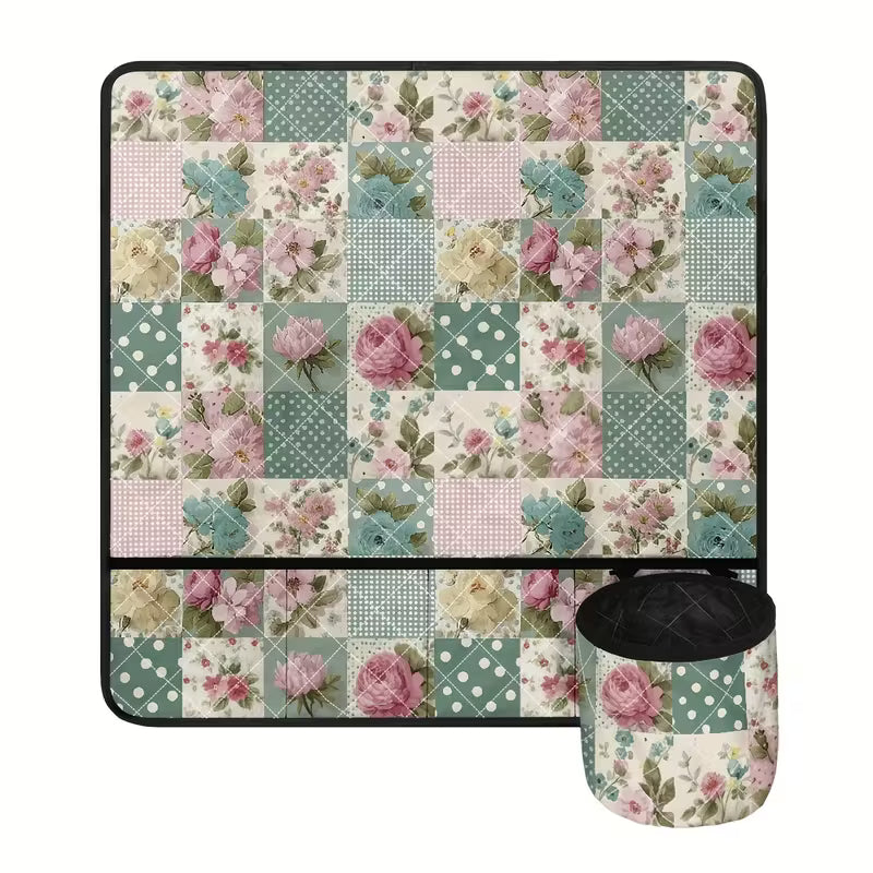 Sew n' Stash Sewing Machine Organizer - Floral Patchwork - Dinkydoo Fabrics