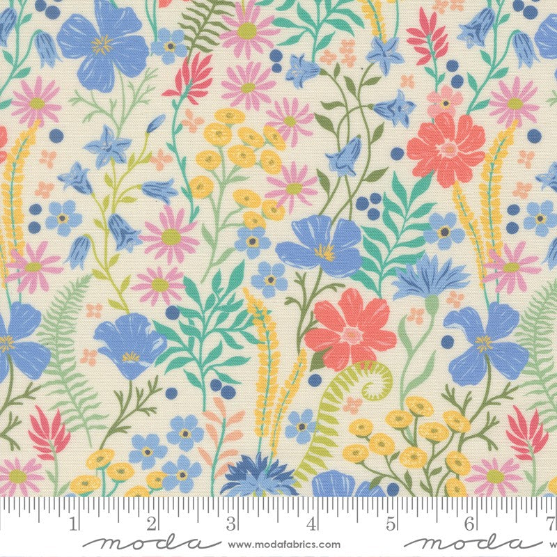 Cannon Beach - Coastal Blooms in Cream - Crystal Manning - Moda