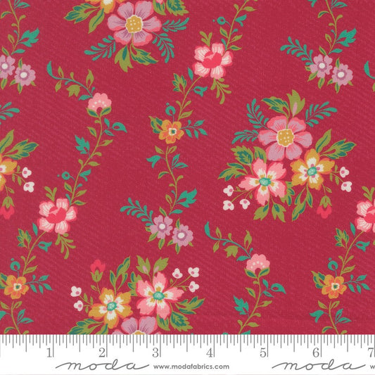 Tilbury Garden - Elowen in Pomegranate - Crystal Manning - Moda (Pre-order: Apr 2027)