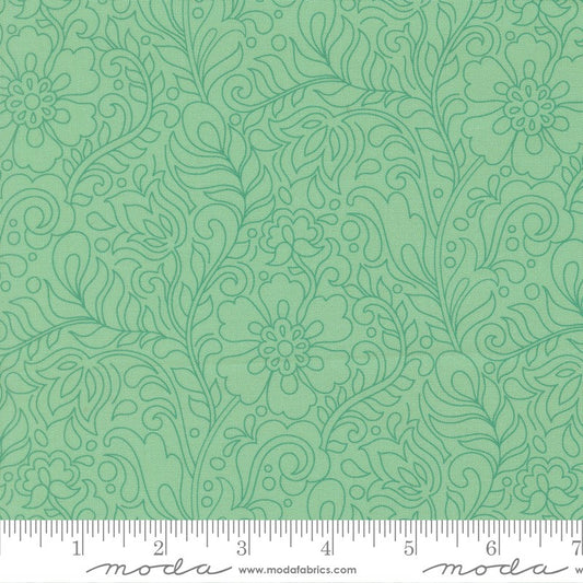 Tilbury Garden - Paisley Feather in Aqua - Crystal Manning - Moda (Pre-order: Apr 2027)