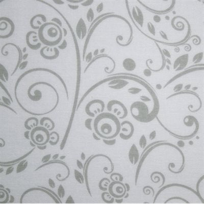 Harmony Prints 108" Wideback - Grey on White - 1250W-131 in Floral