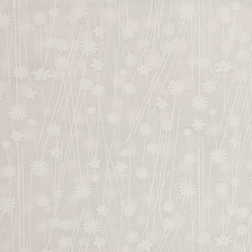 Harmony Prints 108" Wideback - White on White - 1250W-138 in Floral - Full Bolt (15m)