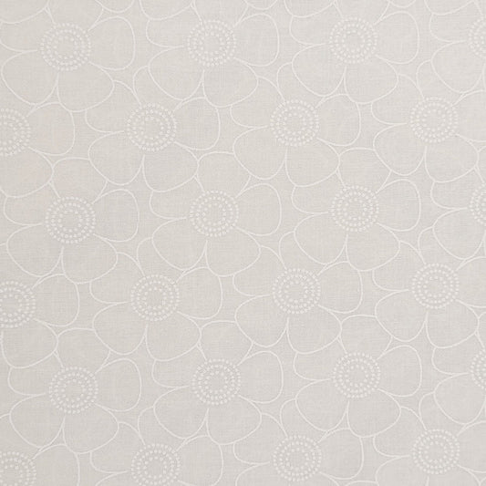 Harmony Prints 108" Wideback - White on White - 1250W-141 in Floral - Full Bolt (15m)