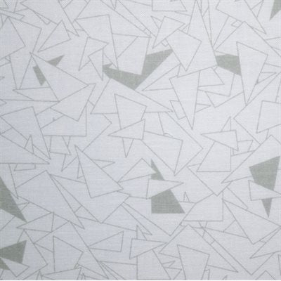 Harmony Prints 108" Wideback - Grey on White - 1250W-146 in Triangles - Full Bolt (15m)