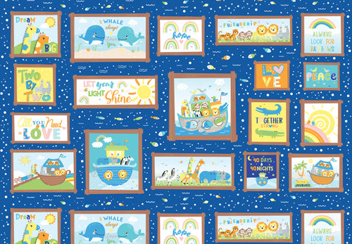 Noah's Journey - 12928-55 in Royal Blue - Benartex