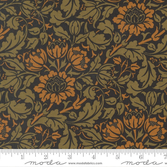Morris Muse - Flowering Scroll in Ebony - Barbara Brackman - Moda (Pre-order: Apr 2026)
