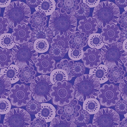 Sunshine Cats - 13481-66 in Dark Purple - Benartex