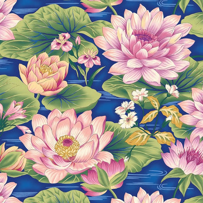 Flower Festival 2 - 4253-56 in Blue Plum - Benartex
