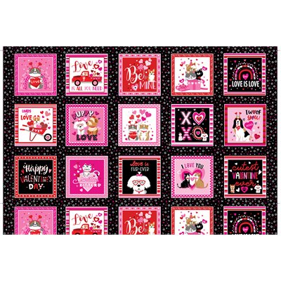 Love You Fur Ever - 14258-12 in Black - Benartex