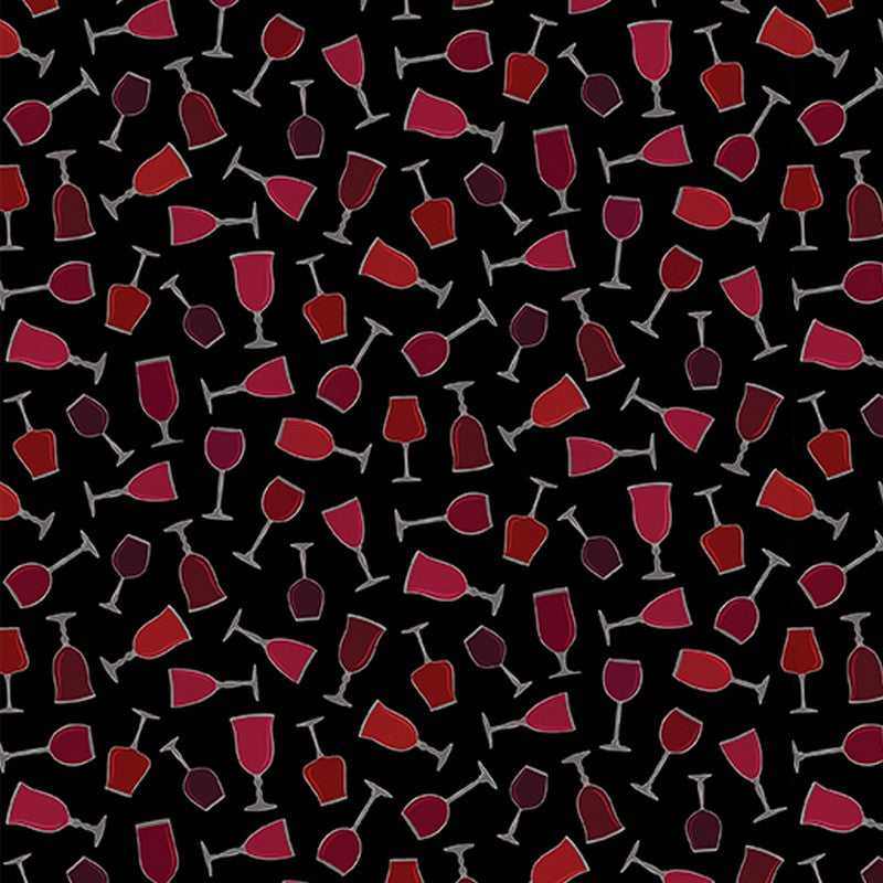 Uncork & Unwind - 14544-12 in Black - Benartex