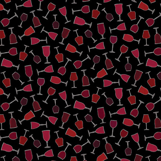 Uncork & Unwind - 14544-12 in Black - Benartex