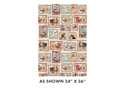 Gone Country - Western Boxes in Multi - Benartex