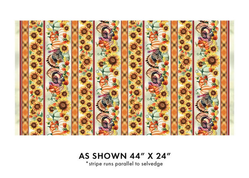 Give Thanks - Thankful Stripe in Multi - Benartex