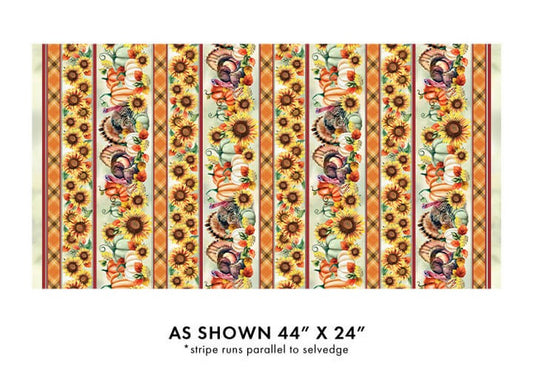Give Thanks - Thankful Stripe in Multi - Benartex