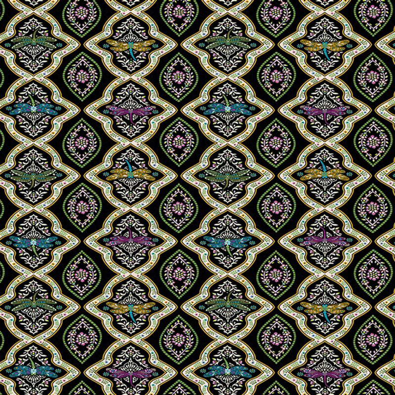 Jacobean Garden - 15078-12 - Black - Benartex