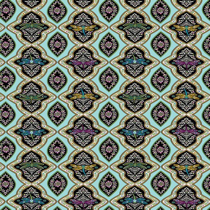 Jacobean Garden - 15078-82 - Aqua - Benartex