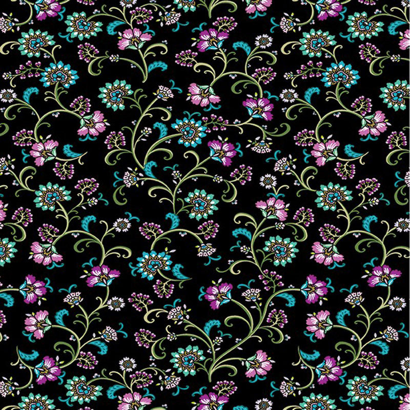 Jacobean Garden - 15082-12 - Black - Benartex