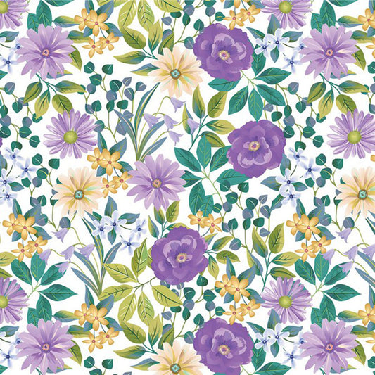 Veronica's Garden - White 15156-09 - Benartex
