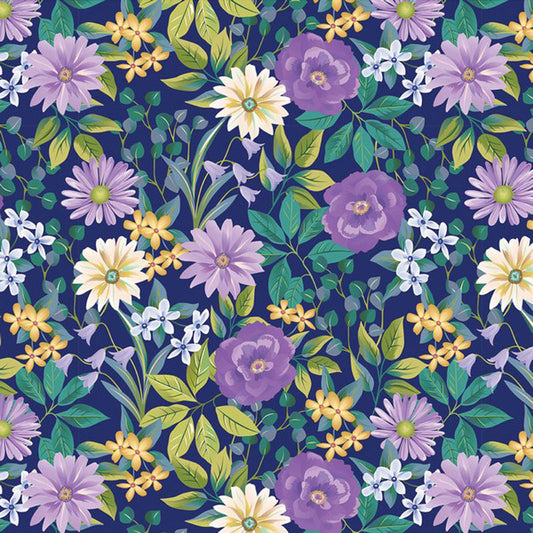 Veronica's Garden - Navy 15156-56 - Benartex